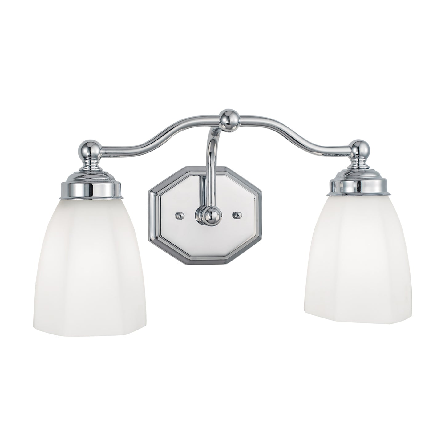 8319-CH-HXO - Trevi 2 Light Sconce - Brushed Nickel