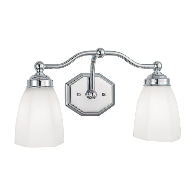 8319-CH-HXO - Trevi 2 Light Sconce - Brushed Nickel