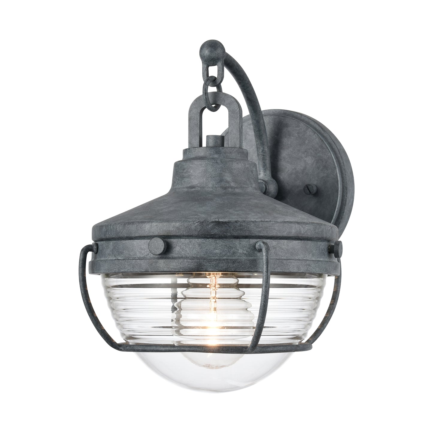 6711-C - Manor 10" Wide 2-Light Outdoor Wall Lantern in Charcoal