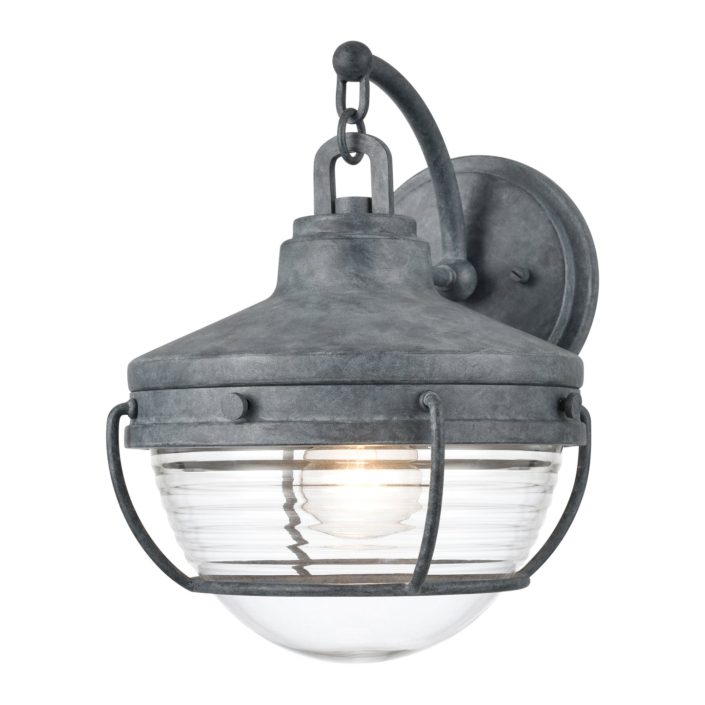 6711-C - Manor 10" Wide 2-Light Outdoor Wall Lantern in Charcoal