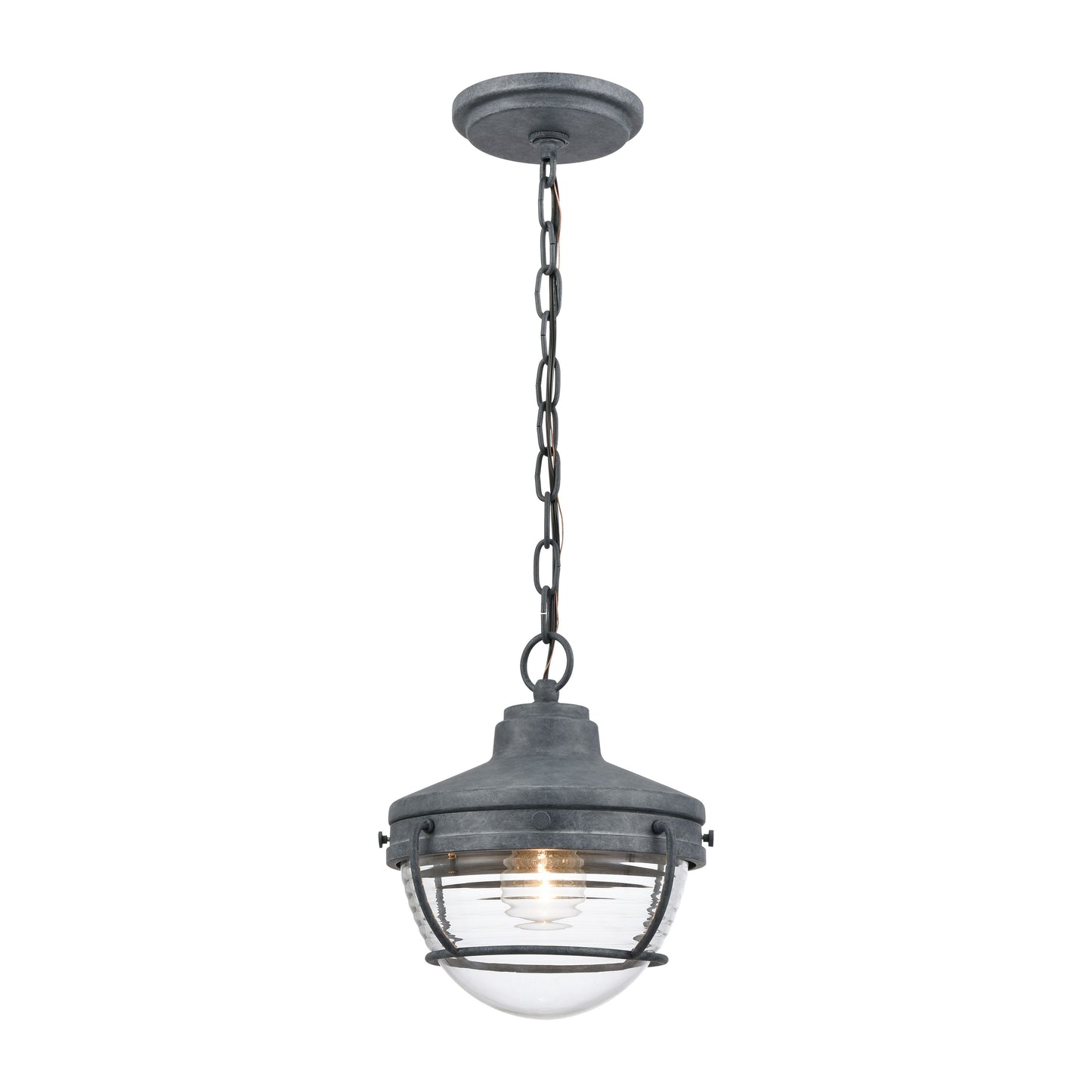 83425/1 - Eastport 9'' Wide 1-Light Outdoor Pendant - Aged Zinc