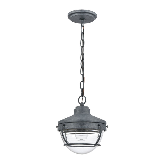 83425/1 - Eastport 9'' Wide 1-Light Outdoor Pendant - Aged Zinc