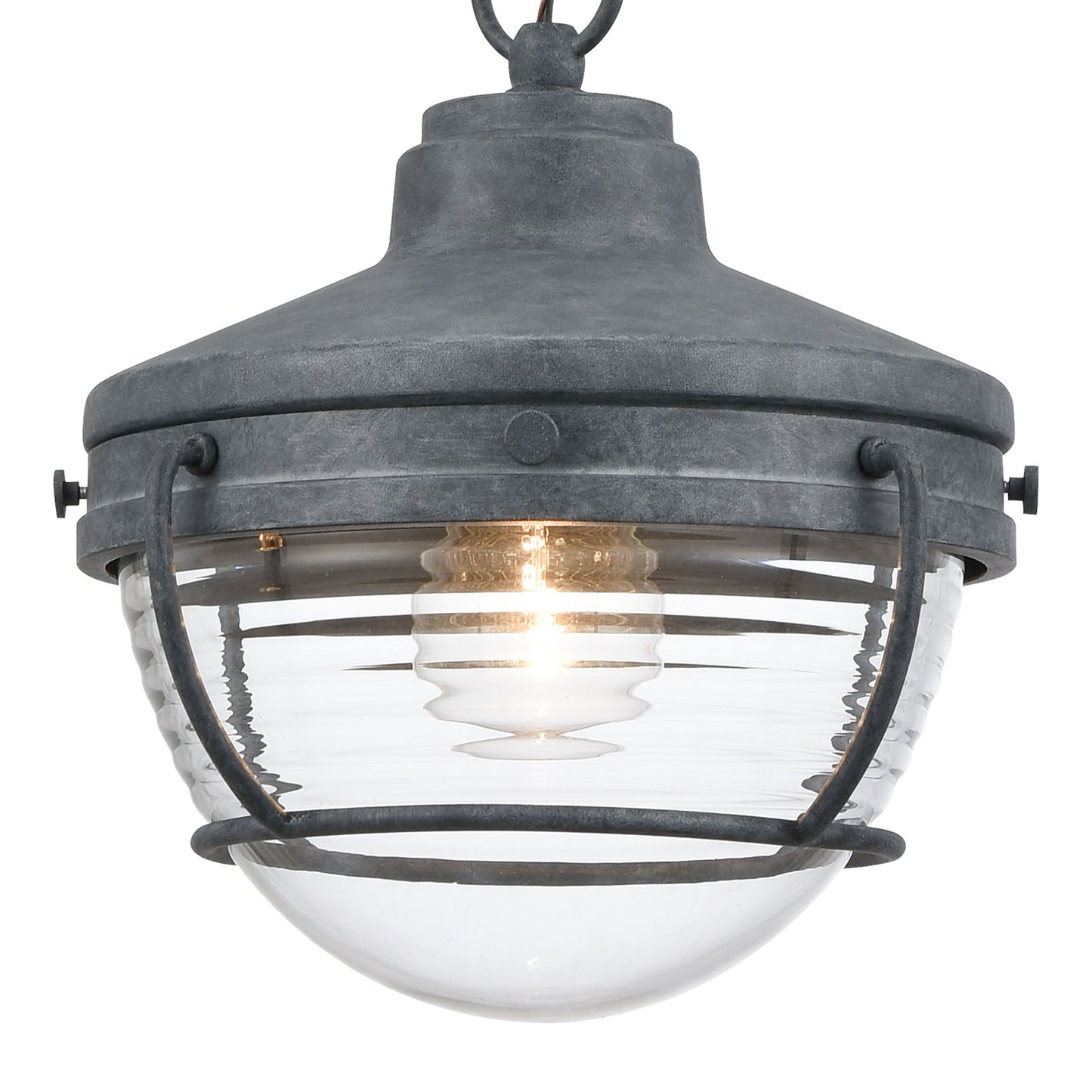 83425/1 - Eastport 9'' Wide 1-Light Outdoor Pendant - Aged Zinc