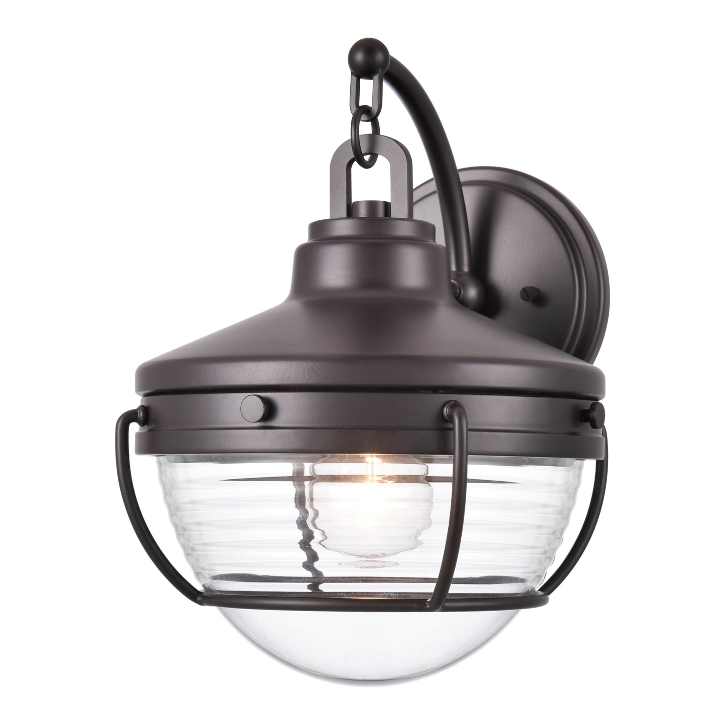 6711-C - Manor 10" Wide 2-Light Outdoor Wall Lantern in Charcoal