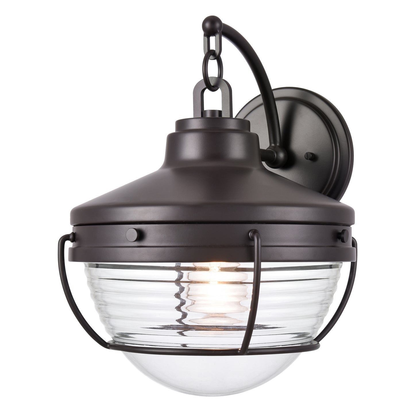 6711-C - Manor 10" Wide 2-Light Outdoor Wall Lantern in Charcoal