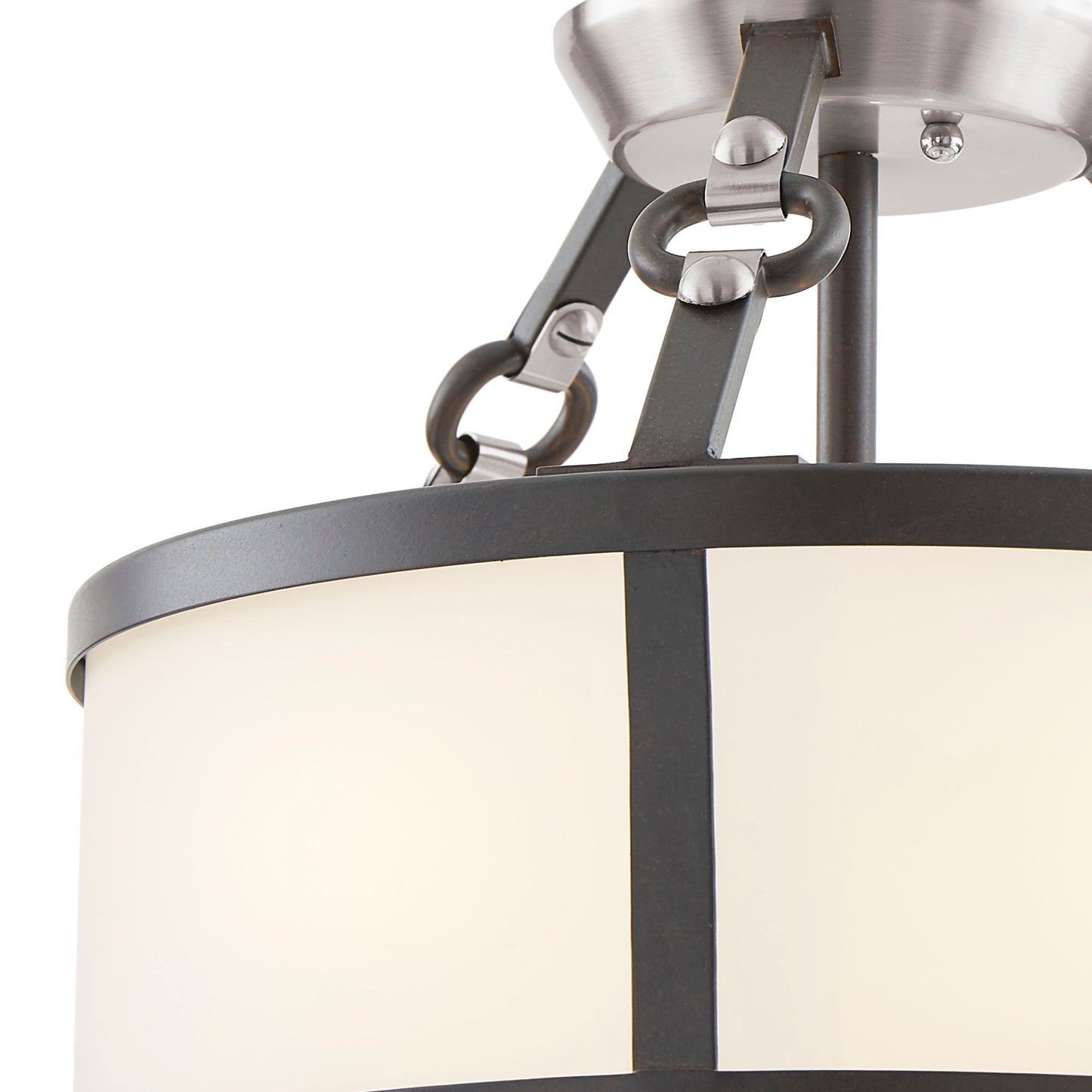 83443/3 - Armstrong Grove 13'' Wide 3-Light Semi Flush Mount - Espresso