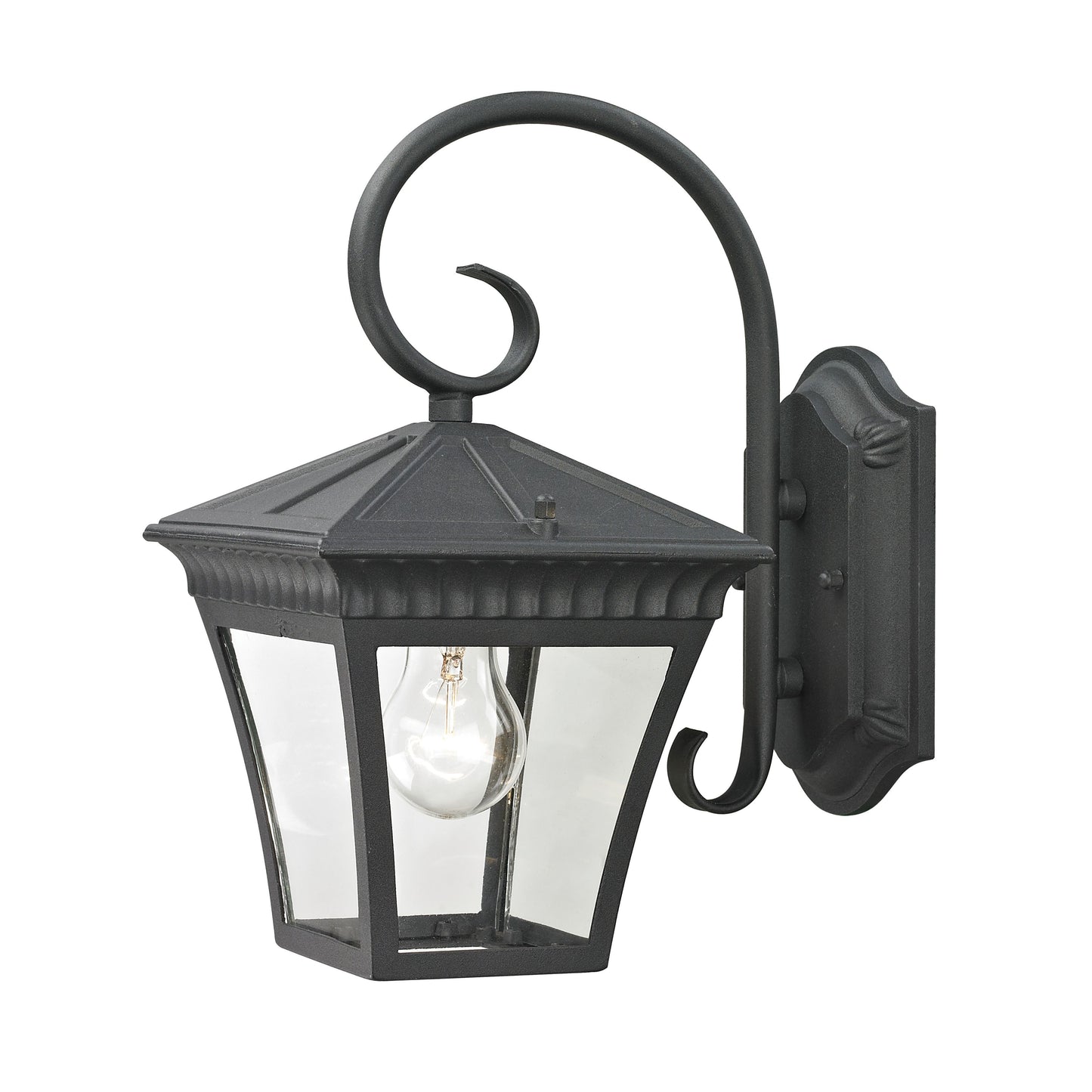 6711-C - Manor 10" Wide 2-Light Outdoor Wall Lantern in Charcoal