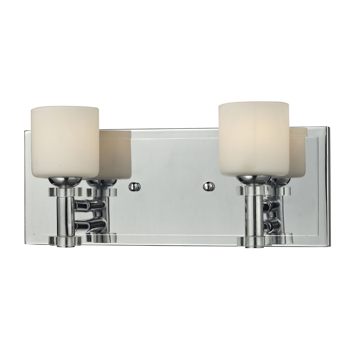 84071/2 - 2-Light Glass Bath Bar in Chrome Finish