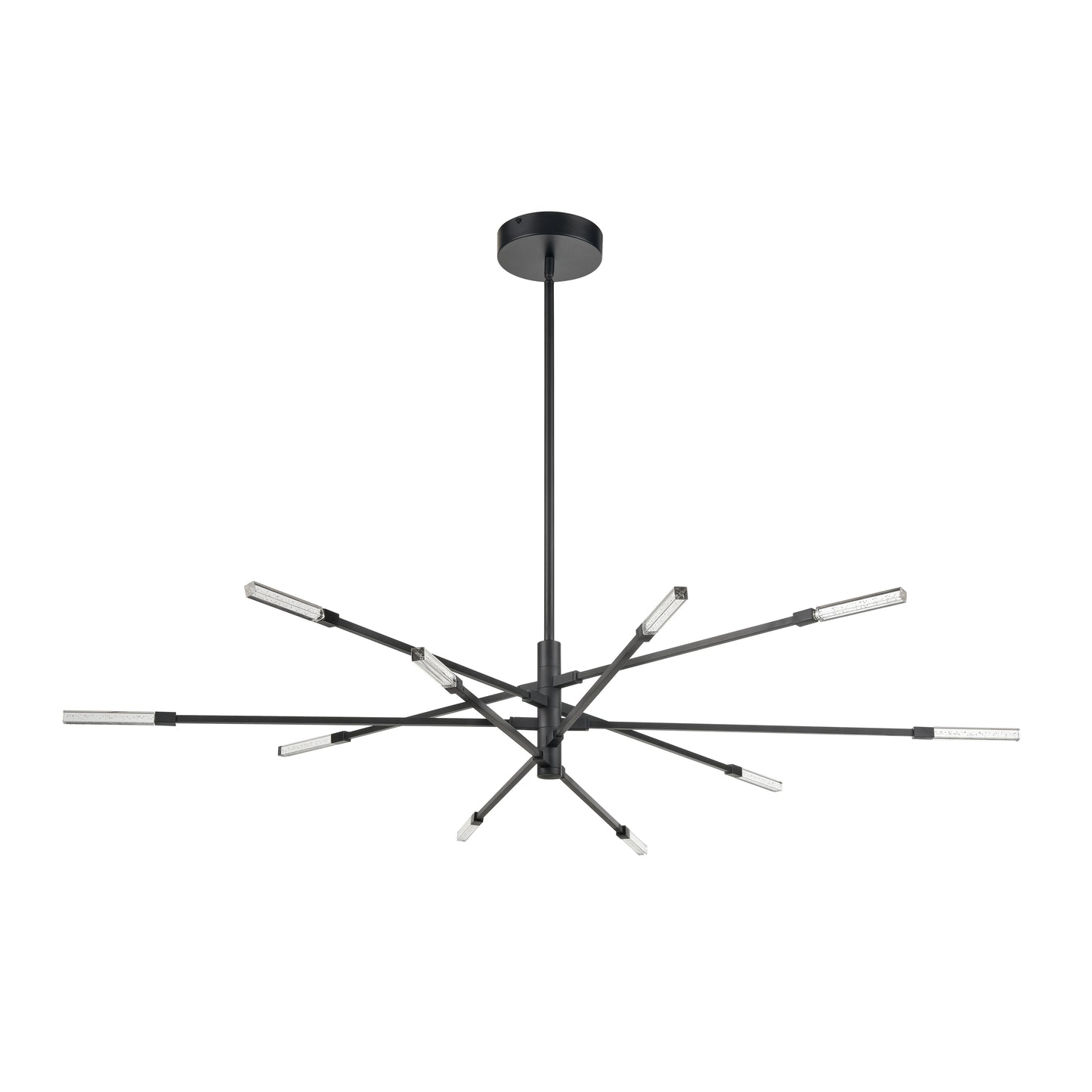 85038/LED - Light Streak 55.5'' Wide 10-Light Chandelier - Matte Black