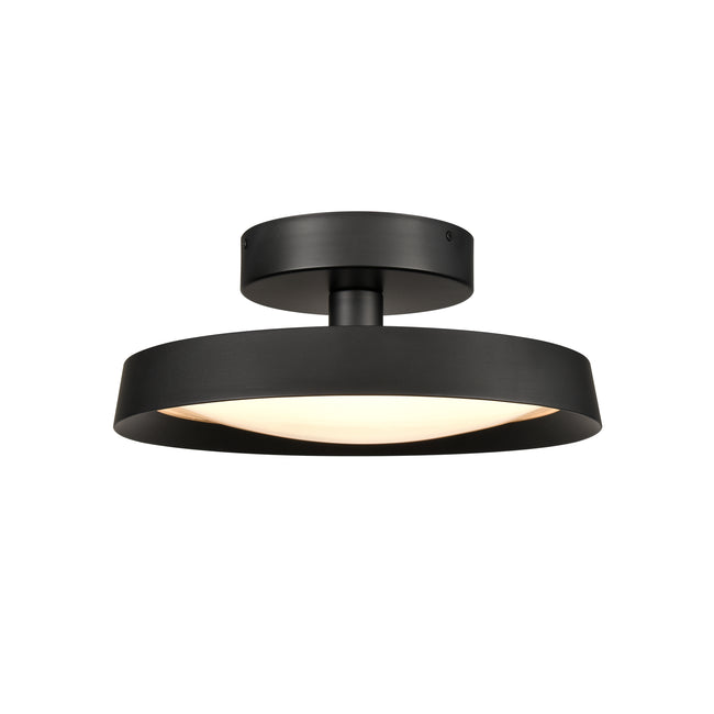 85075/LED - Nancy 13.75'' Wide LED Semi Flush Mount - Matte Black