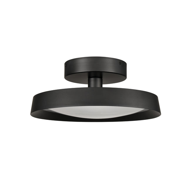 85075/LED - Nancy 13.75'' Wide LED Semi Flush Mount - Matte Black