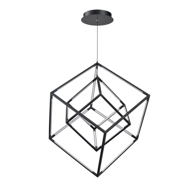 85145/LED - Cube Squared 17.75'' Wide LED Pendant - Matte Black