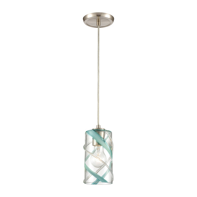 85341/1 - Winter Wind 5'' Wide 1-Light Mini Pendant - Satin Nickel