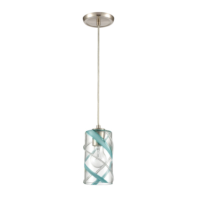 85341/1 - Winter Wind 5'' Wide 1-Light Mini Pendant - Satin Nickel