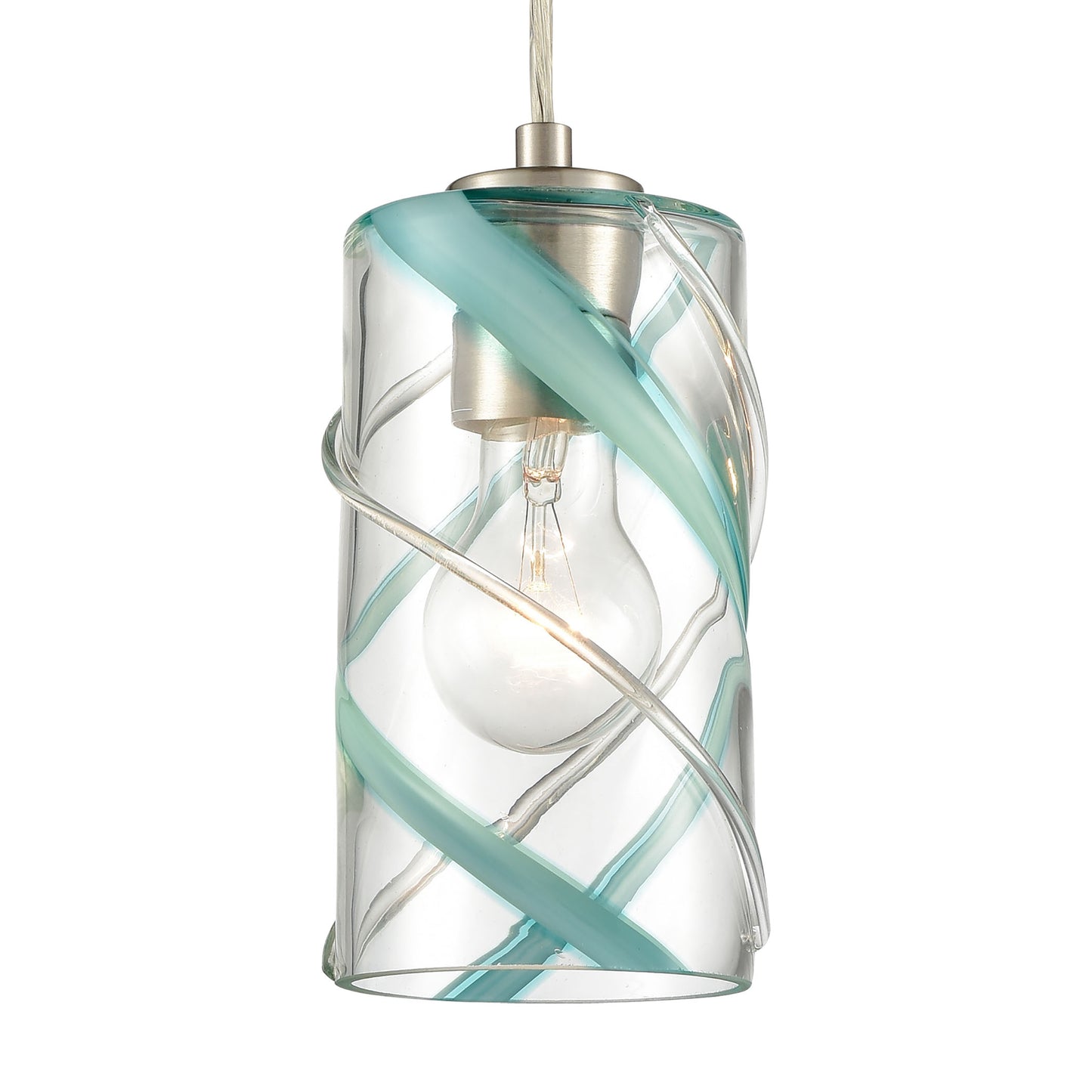 85341/1 - Winter Wind 5'' Wide 1-Light Mini Pendant - Satin Nickel