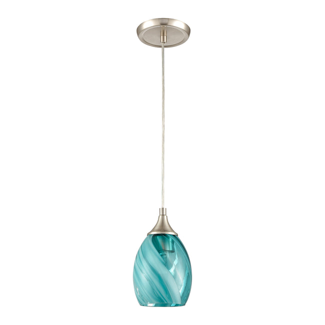 85351/1 - Caress 5'' Wide 1-Light Pendant - Satin Nickel