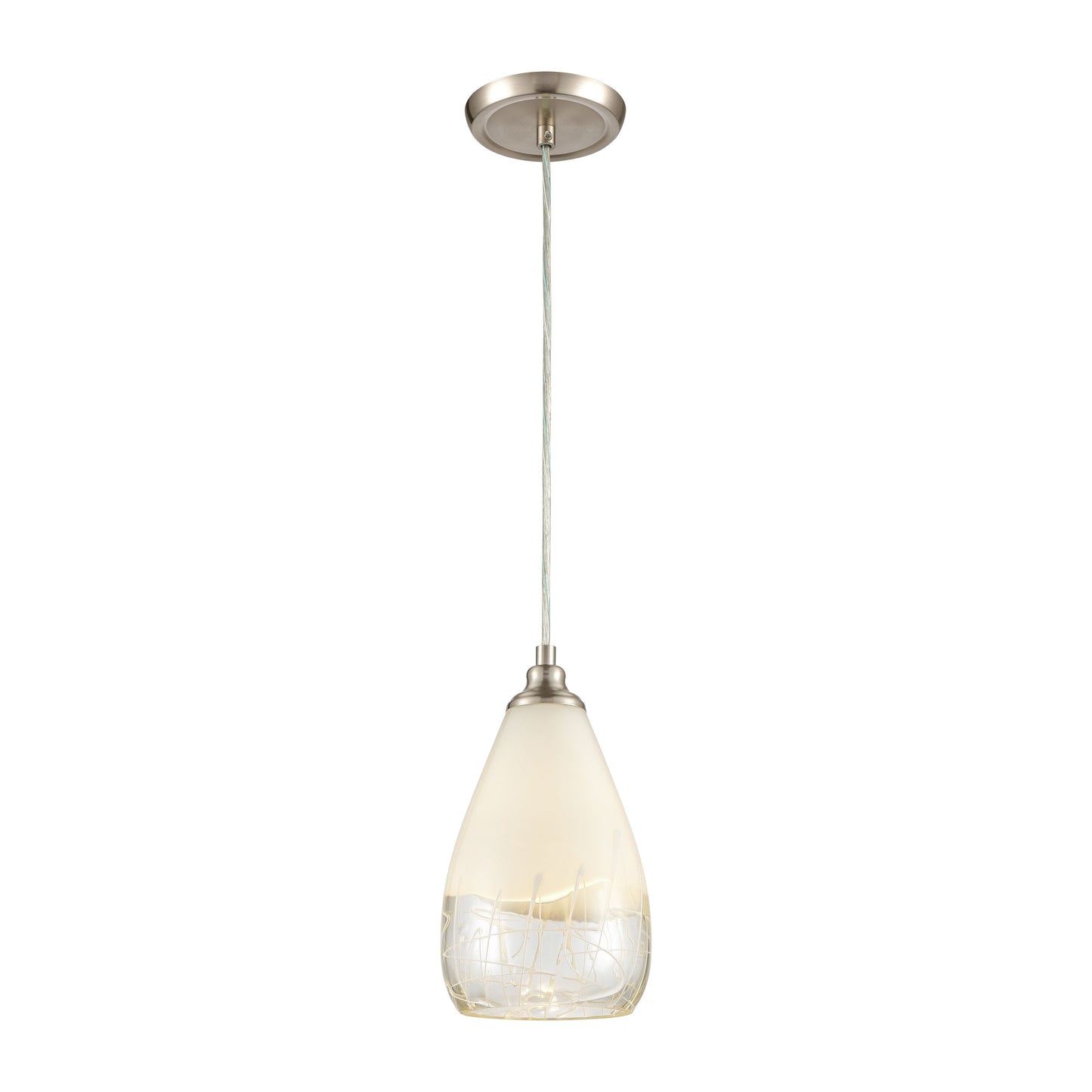 85371/1 - Sugarcoat 6'' Wide 1-Light Mini Pendant - Satin Nickel