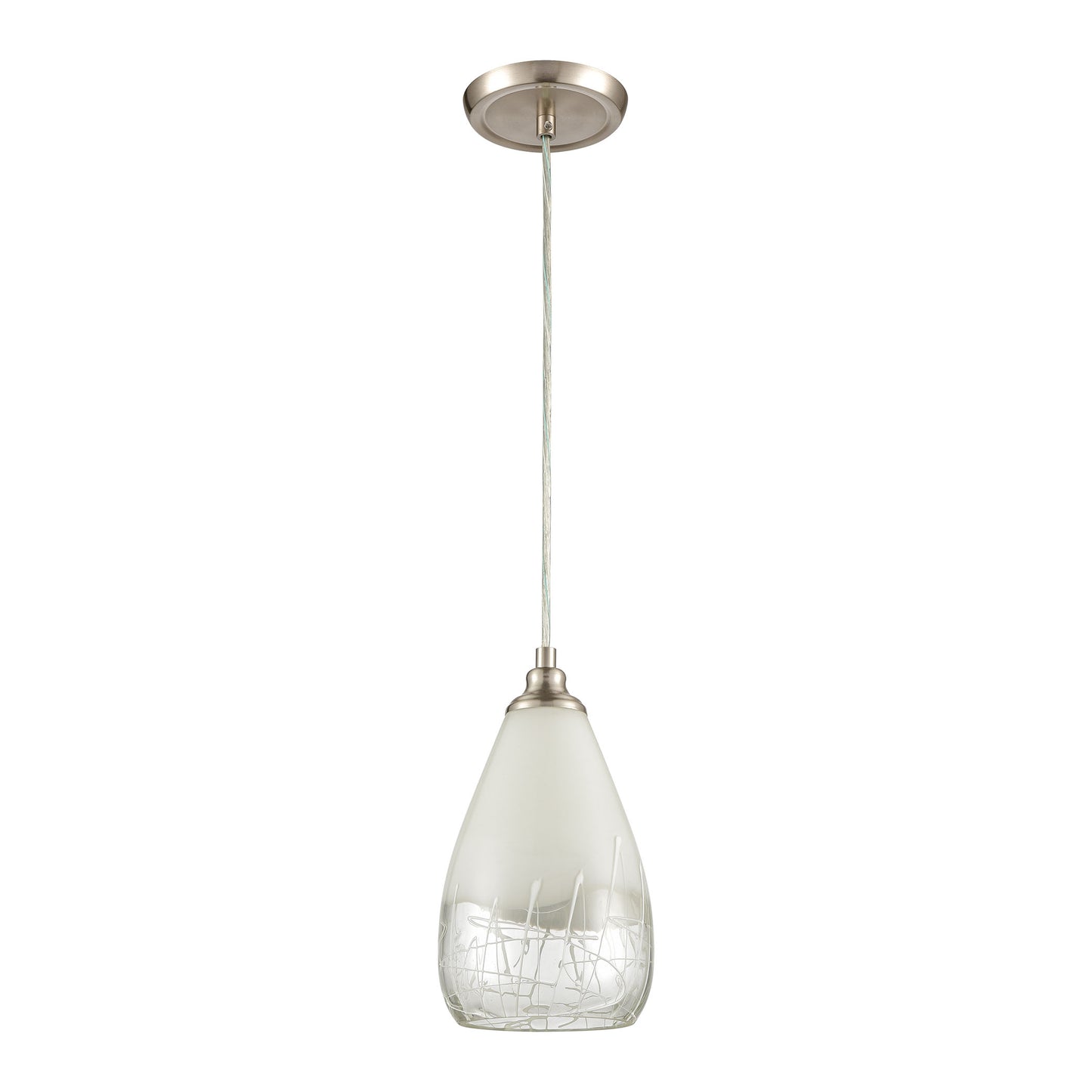 85371/1 - Sugarcoat 6'' Wide 1-Light Mini Pendant - Satin Nickel