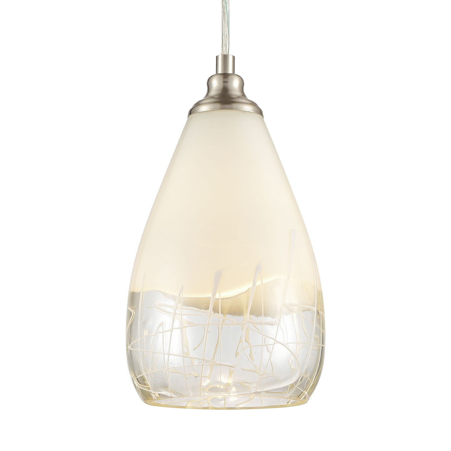 85371/1 - Sugarcoat 6'' Wide 1-Light Mini Pendant - Satin Nickel