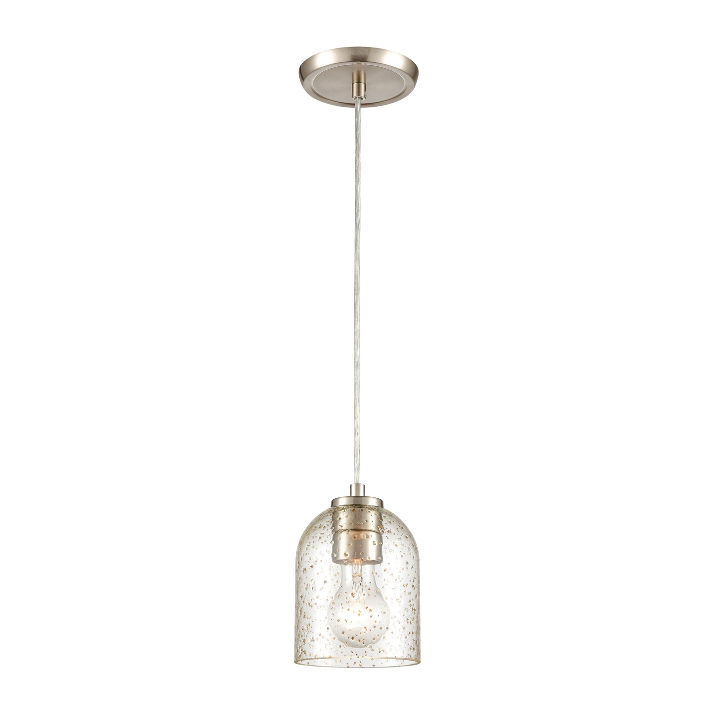 85395/1 - Sprinkle 5'' Wide 1-Light Mini Pendant - Satin Nickel