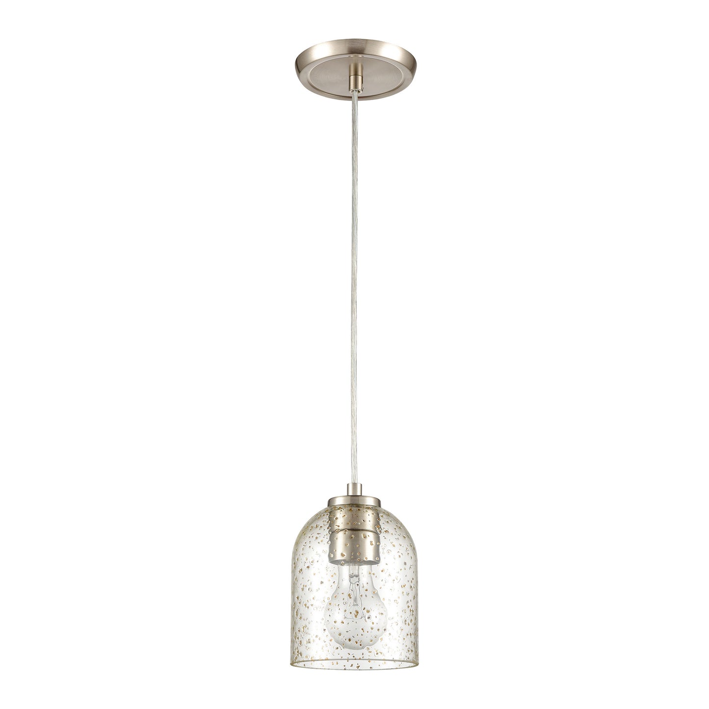 85395/1 - Sprinkle 5'' Wide 1-Light Mini Pendant - Satin Nickel