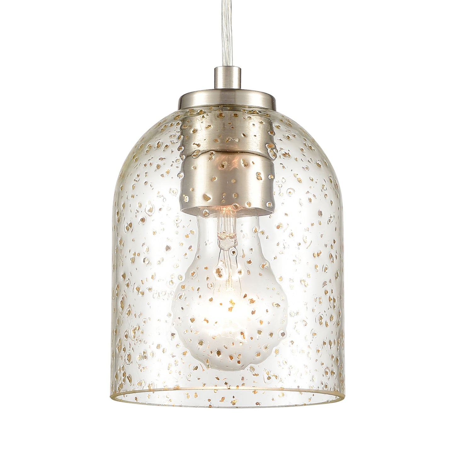 85395/1 - Sprinkle 5'' Wide 1-Light Mini Pendant - Satin Nickel