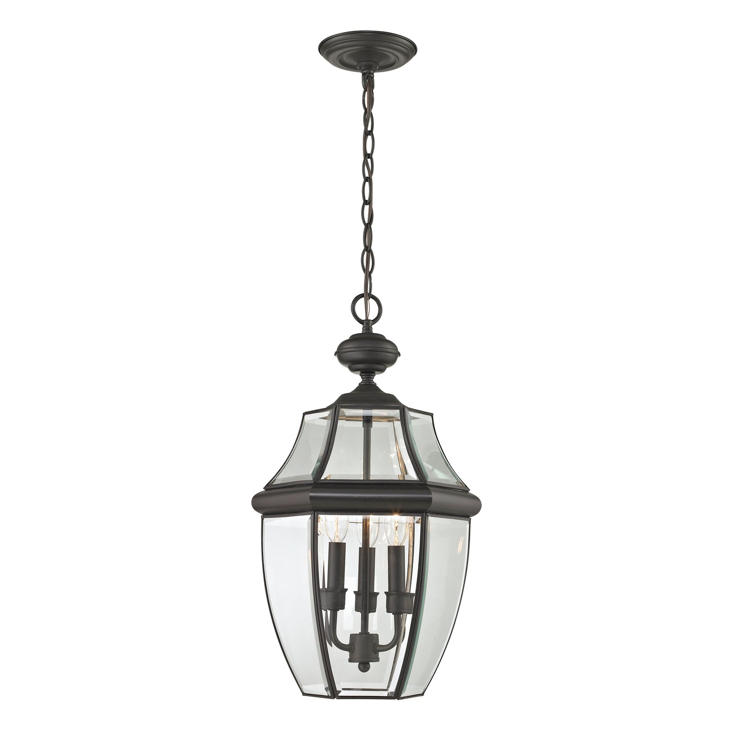 8603EH/75 - Ashford 12'' Wide 3-Light Outdoor Pendant - Oil Rubbed Bronze