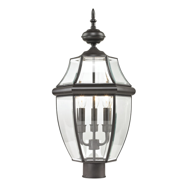 8603EP/75 - Ashford 23'' High 3-Light Outdoor Post Light - Oil Rubbed Bronze