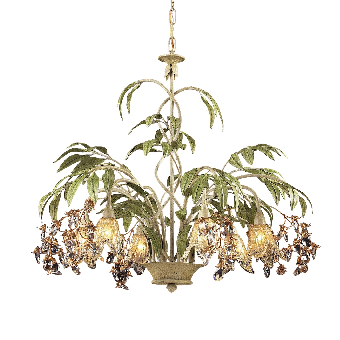 86053 - Huarco 28'' Wide 6-Light Chandelier - Sage Green