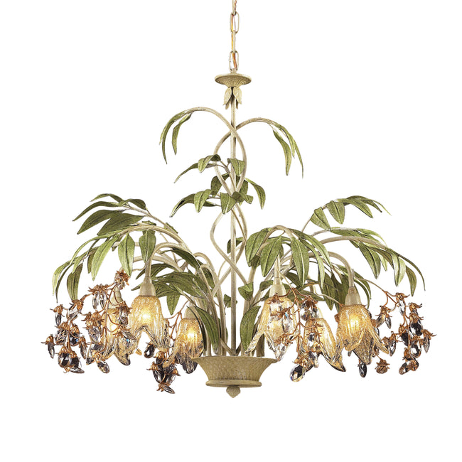 86053 - Huarco 28'' Wide 6-Light Chandelier - Sage Green