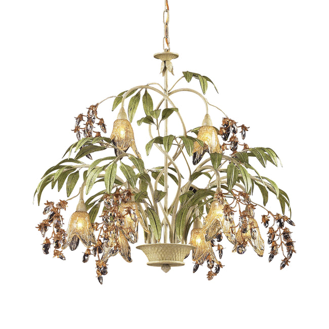 86054 - Huarco 28'' Wide 8-Light Chandelier - Sage Green