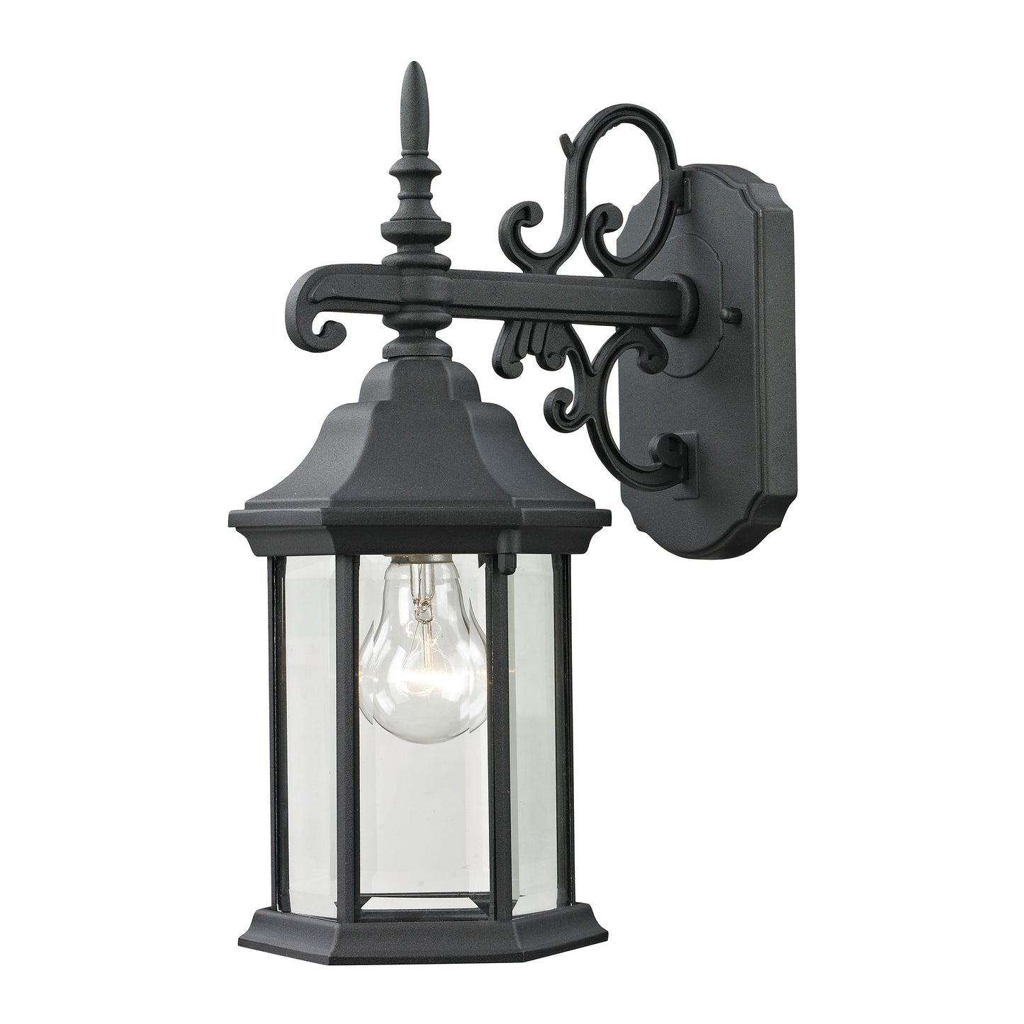 6711-C - Manor 10" Wide 2-Light Outdoor Wall Lantern in Charcoal