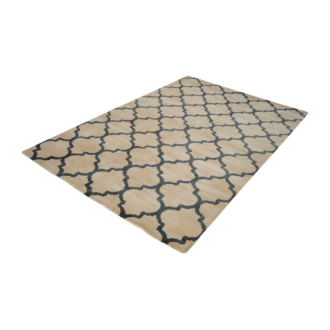 8905-053 - Wego Handwoven Wool Rug in Natural and Black