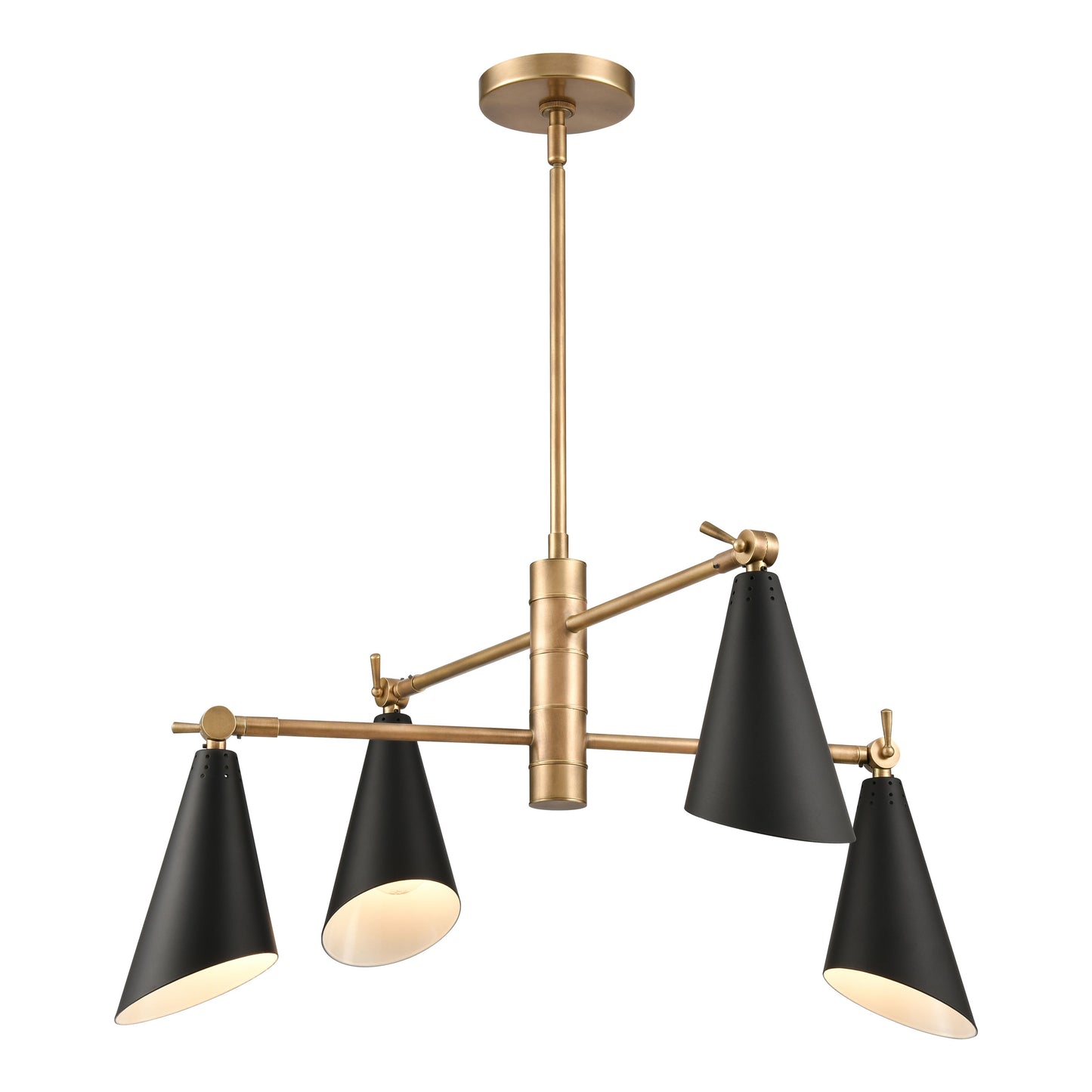 89216/4 - Calder 26'' Wide 4-Light Chandelier - Natural Brass