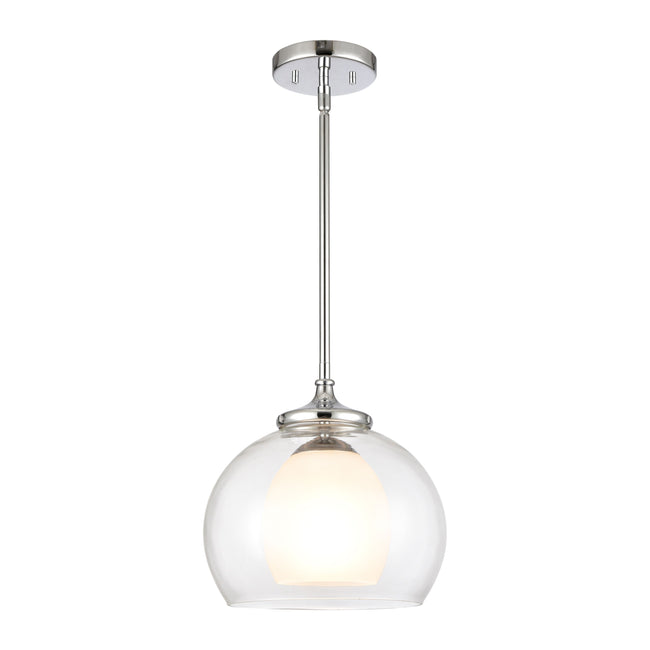 89243/1 - Salient 10'' Wide 1-Light Mini Pendant - Polished Nickel