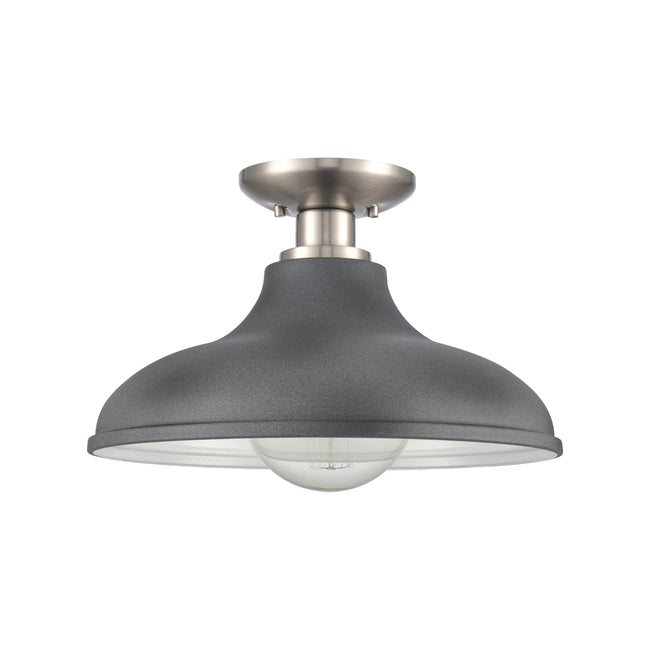 89254/1 - Grenville 13'' Wide 1-Light Semi Flush Mount - Brushed Nickel