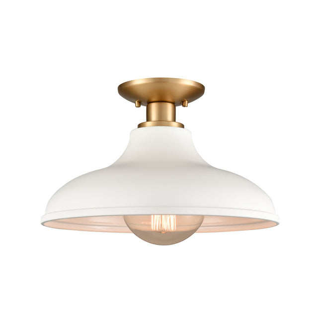 89264/1 - Grenville 13'' Wide 1-Light Semi Flush Mount - Brushed Gold