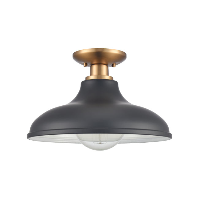 89284/1 - Grenville 13'' Wide 1-Light Semi Flush Mount - Brushed Gold