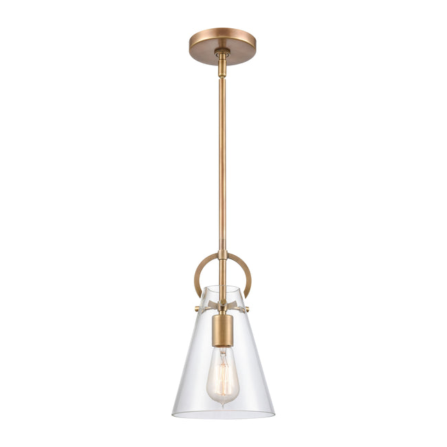 89305/1 - Gabby 7'' Wide 1-Light Mini Pendant - Brass