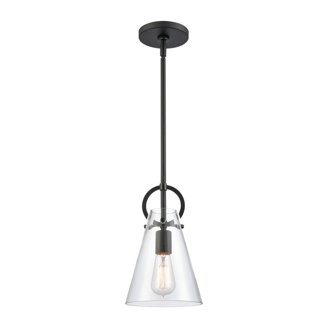 89345/1 - Gabby 7'' Wide 1-Light Mini Pendant - Matte Black