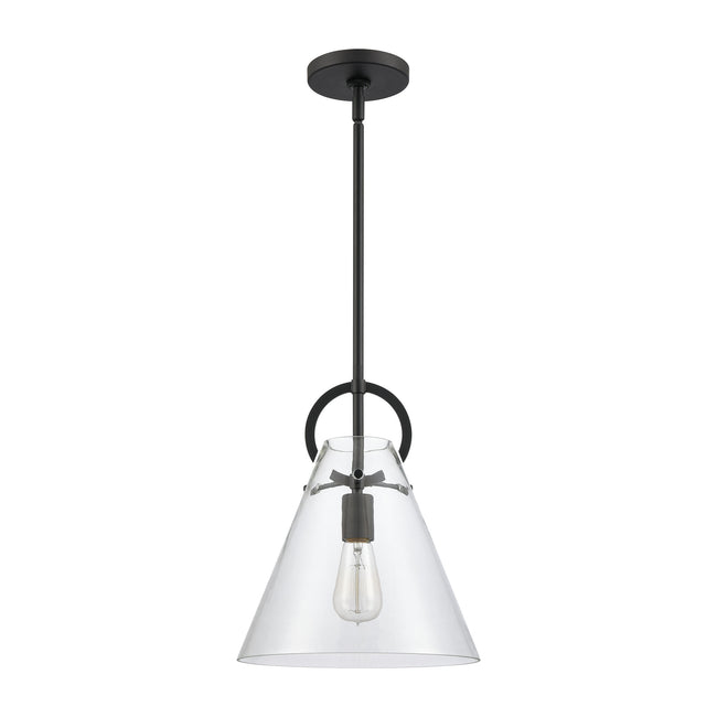 89346/1 - Gabby 11'' Wide 1-Light Mini Pendant - Matte Black