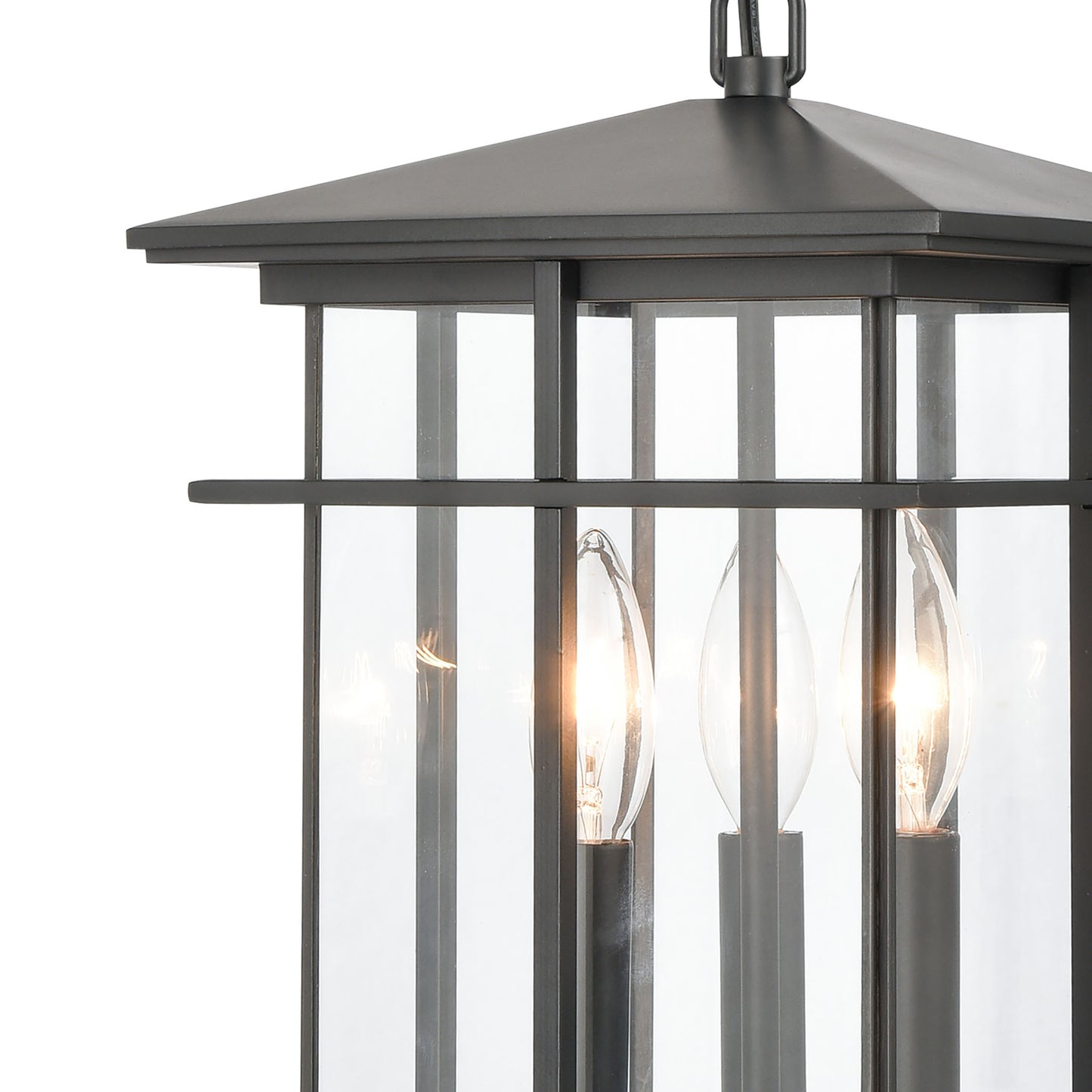 89365/3 - Oak Park 9'' Wide 3-Light Outdoor Pendant - Matte Black