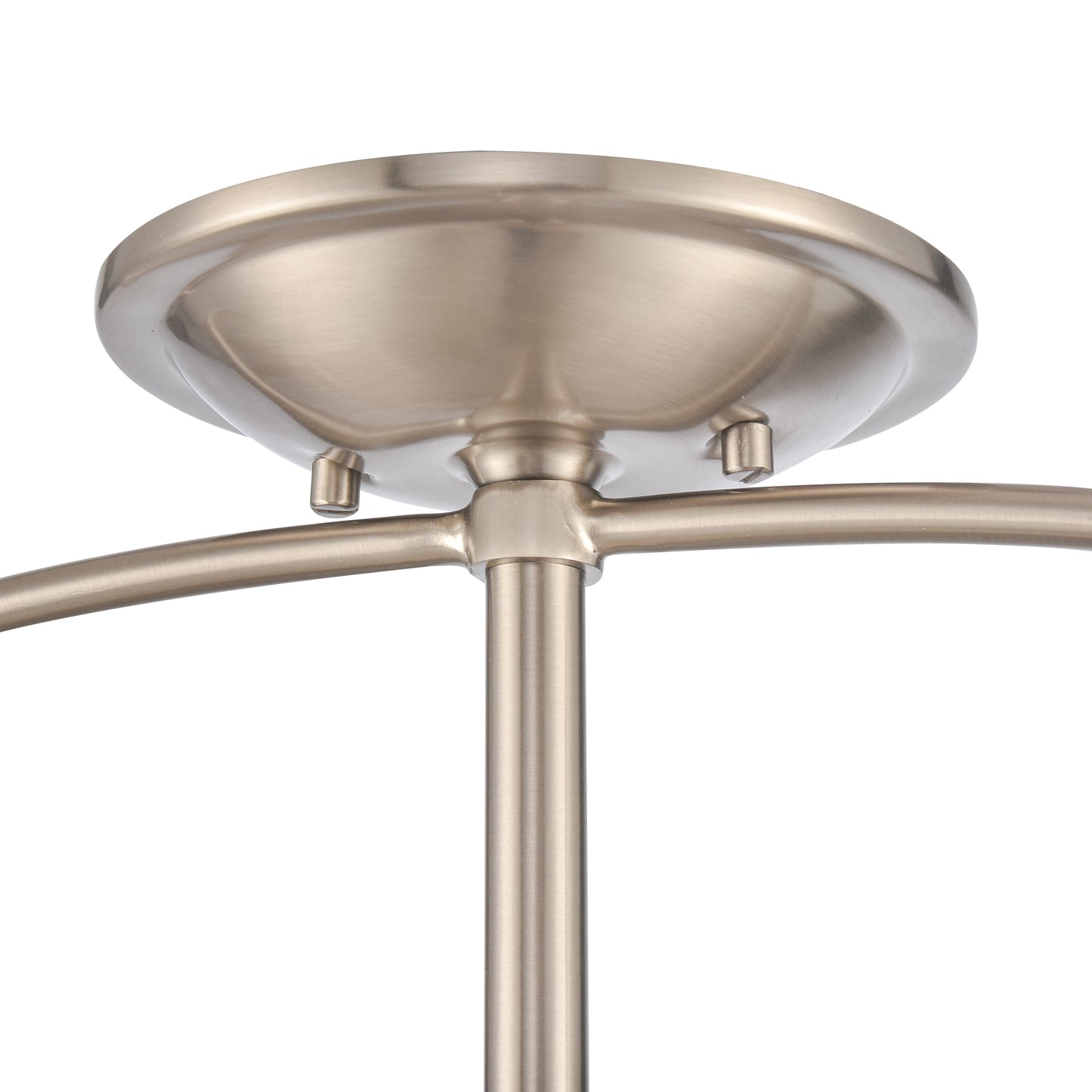 89453/3 - Wentworth 17'' Wide 3-Light Semi Flush Mount - Brushed Nickel