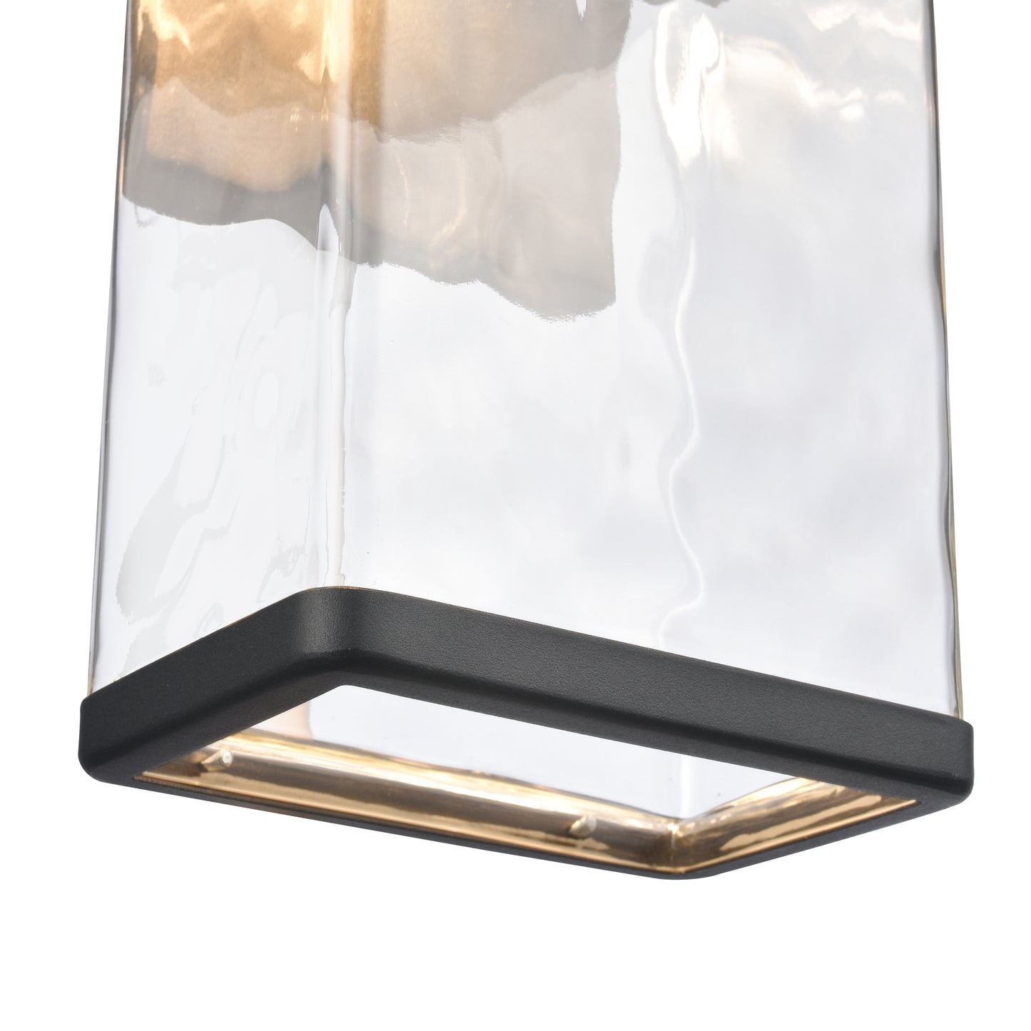 89183/1 - Crested Butte 9" Wide 1-Light Outdoor Sconce in Vintage Brass with Clear Glas