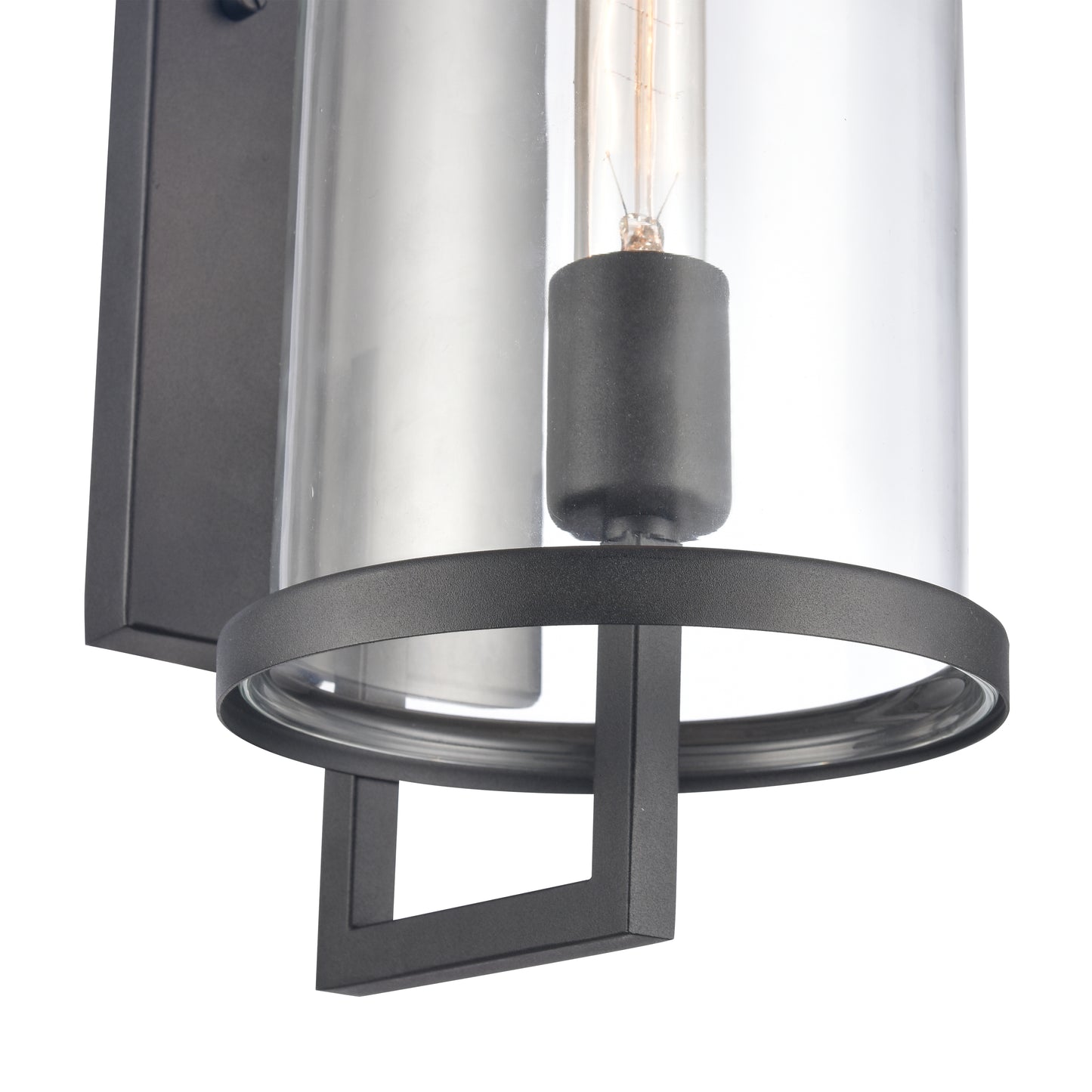 89183/1 - Crested Butte 9" Wide 1-Light Outdoor Sconce in Vintage Brass with Clear Glas