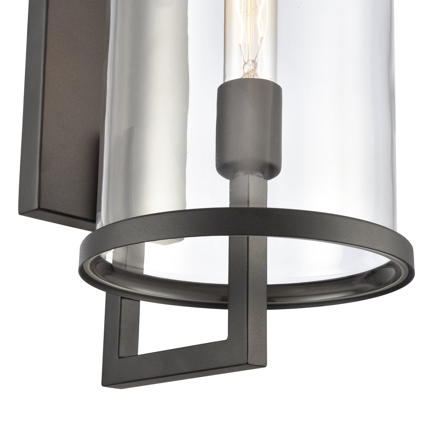 89183/1 - Crested Butte 9" Wide 1-Light Outdoor Sconce in Vintage Brass with Clear Glas