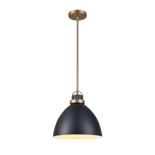 89640/1 - Somerville 12'' Wide 1-Light Pendant - Matte Black