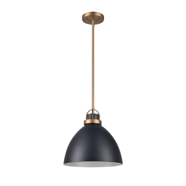 89640/1 - Somerville 12'' Wide 1-Light Pendant - Matte Black