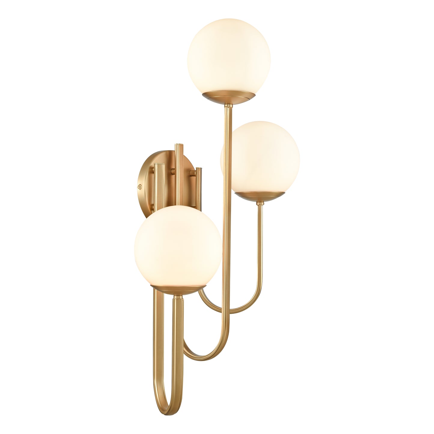 89673/3 - Caroline 28'' High 3-Light Left Sconce - Brushed Gold