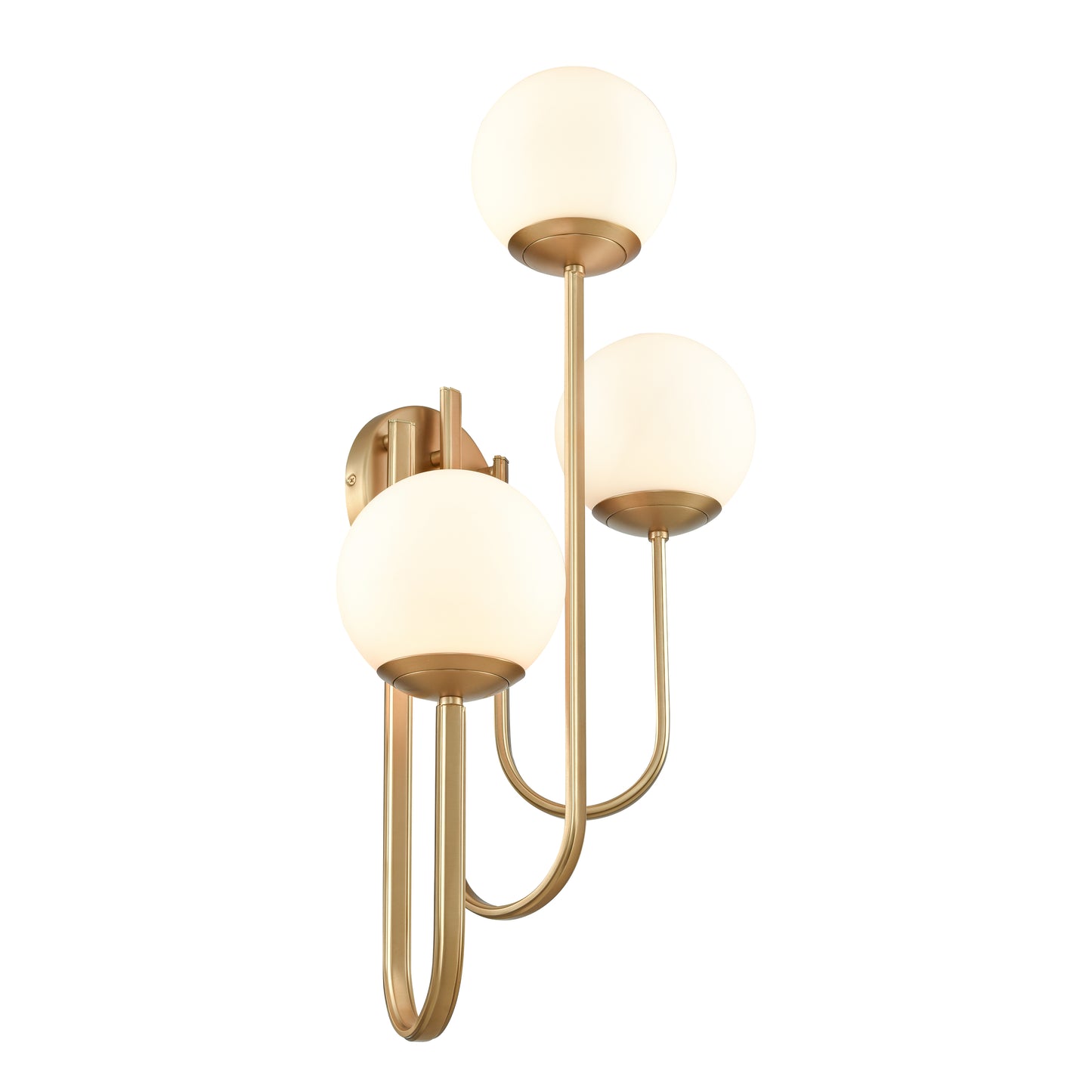 89673/3 - Caroline 28'' High 3-Light Left Sconce - Brushed Gold